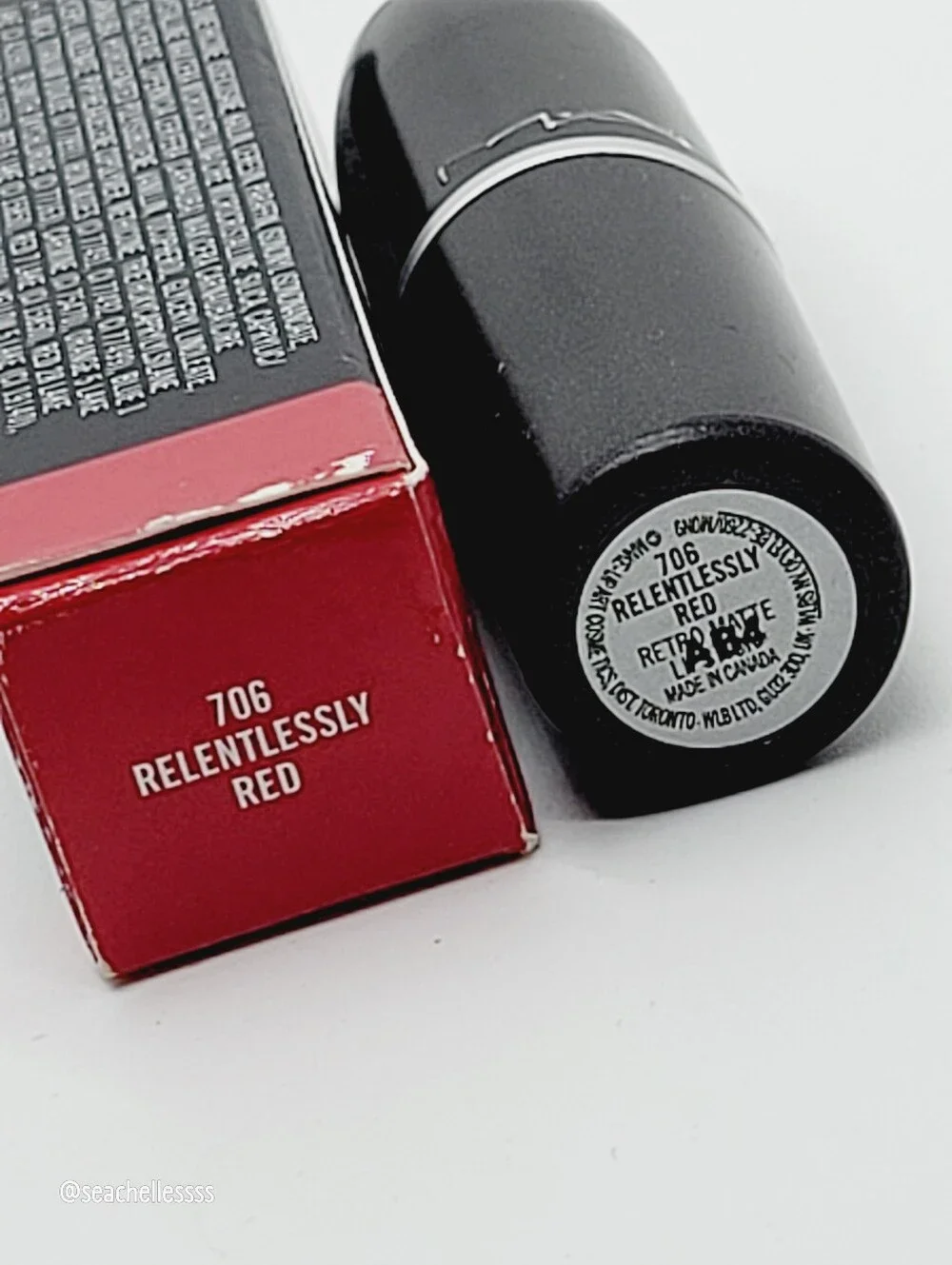 MAC Cosmetics Retro Matte Lipstick Relentlessly Red Brand New In Box Full Size